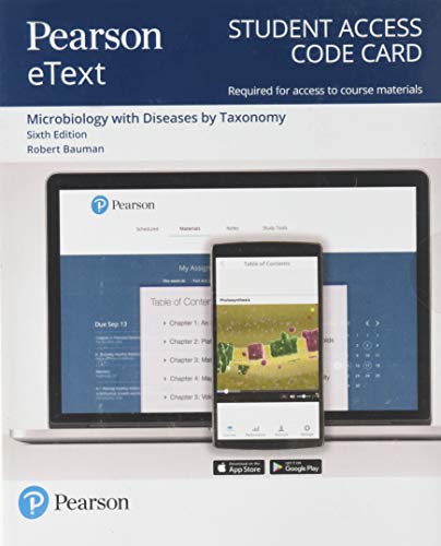 Book Pearson eText Microbiology with Diseases by Taxonomy -- Access Card free