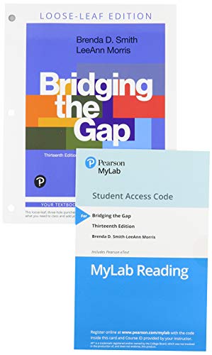 Book Bridging the Gap: College Reading, Looseleaf Edition Plus MyLab Reading with Pearson eText -- Access Card Package free