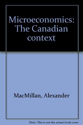 Book Microeconomics: The Canadian Context free
