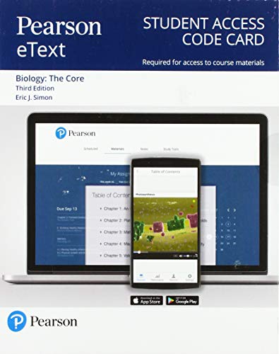 Book Pearson eText Biology: The Core -- Access Card free