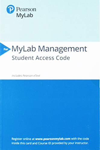 Book 2019 MyLabManagement with Pearson eText --Standalone Access Card-- for Essentials of Organizational Behavior free
