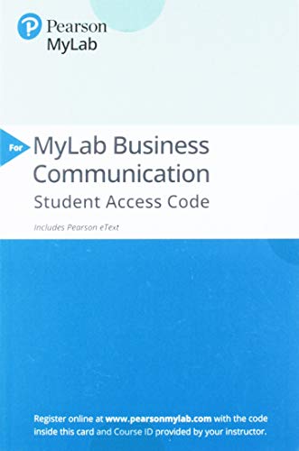 Book 2019 MyLab Business Communication with Pearson eText -- Standalone Access Card-- for Business Communication: Polishing Your Professional Presence free