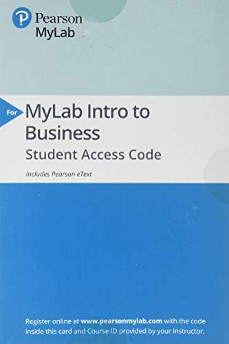 Book 2019 MyLab Intro to Business with Pearson eText-- Access Card-- for Business in Action free