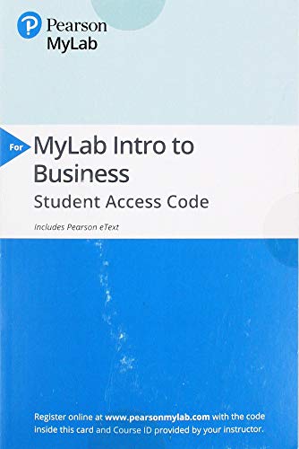 Book 2019 MyLab Intro to Business with Pearson eText-- Access Card-- for Business Essentials free