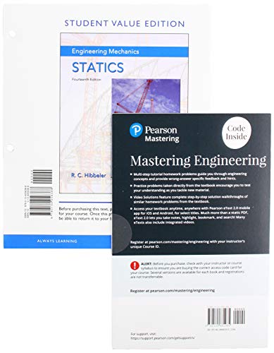 Book Engineering Mechanics: Statics, Student Value Edition Plus Mastering Engineering Revision with Pearson eText -- Access Card Package free