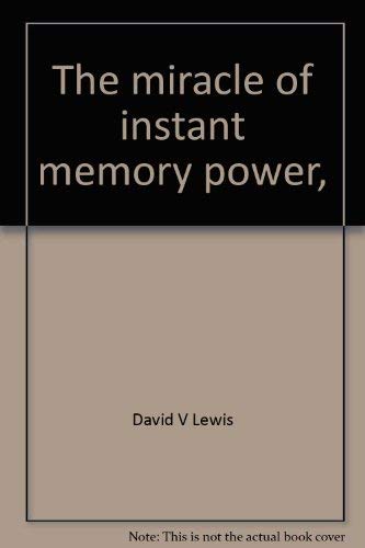 Book The Miracle Of Instant Memory Power, free