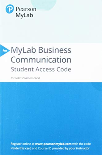 Book 2019 MyLab Business Communication with Pearson eText -- Access Card -- for Excellence in Business Communication free