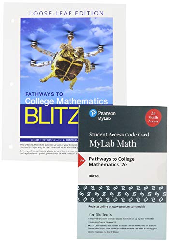 Book Pathways to College Mathematics, Loose-Leaf Edition Plus MyLab Math -- Access Card Package (2nd Edition) free