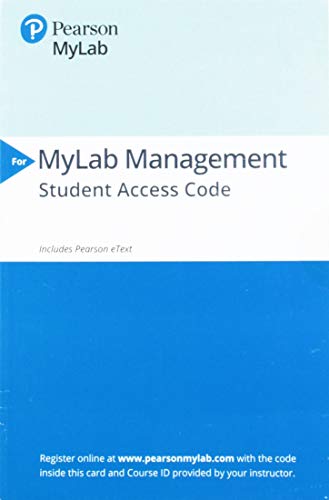 Book 2019 MyLabManagement with Pearson eText -- Access Card -- for Understanding and Managing Organizational Behavior free