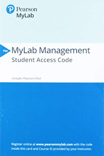 Book 2019 MyLab Management with Pearson eText -- Access Card -- for Strategic Compensation: A Human Resource Management Approach free