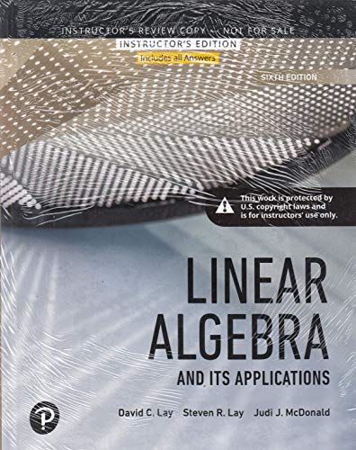 Book Linear Algebra and its applications | Sixth Edition | Instructor's Edition free