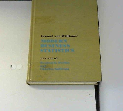 Book Freund and Williams' Modern business statistics free