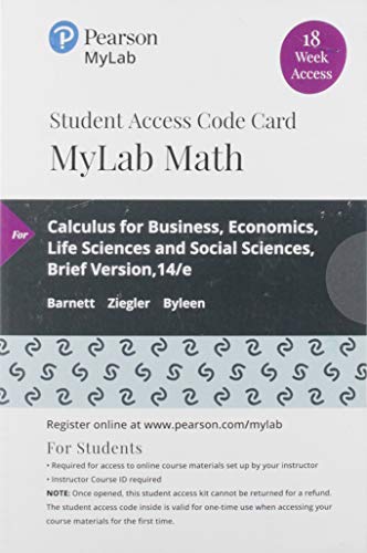 Book MyLab Math with Pearson eText -- 18 Week Standalone Access Card -- for Calculus and Its Applications free
