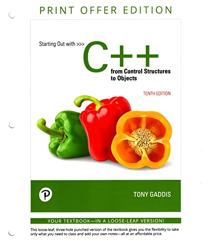 Book Starting Out With C++ From Control Structures to Objects (10th Edition) free