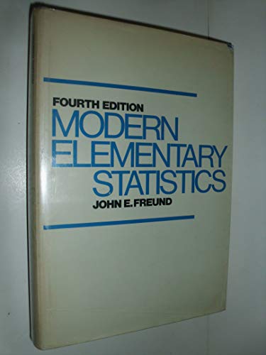 Book Modern elementary statistics free