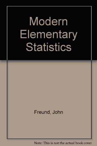 Book Modern Elementary Statistics free