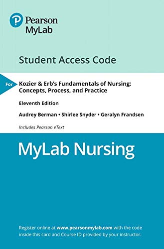 Book MyLab Nursing with Pearson eText -- Access Card -- for Kozier & Erb's Fundamentals of Nursing free