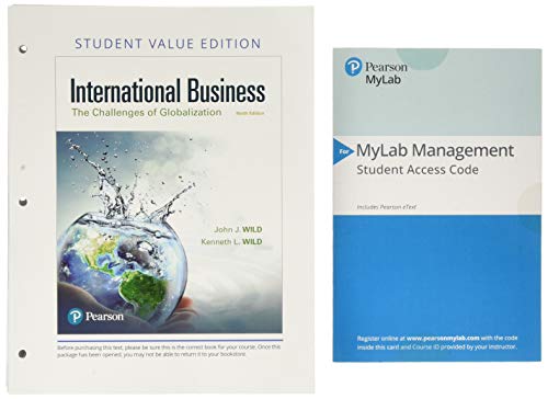 Book International Business: The Challenges of Globalization, Student Value Edition + 2019 MyLab Management with Pearson eText -- Access Card Package free