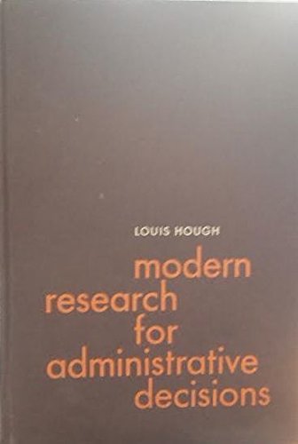 Book Modern research for administrative decisions free