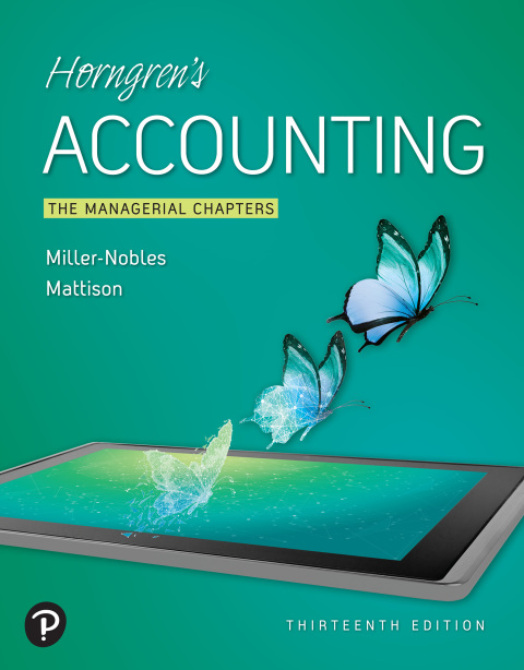 Book Horngren's Accounting, The Managerial Chapters free