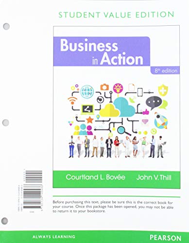 Book Business in Action, Student Value Edition + 2019 MyLab Into to Business with Pearson eText -- Access Card Package free