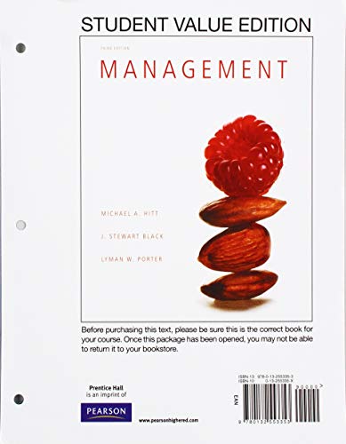 Book Management, Student Value Edition + 2019 MyLab Management with Pearson eText -- Access Card Package free