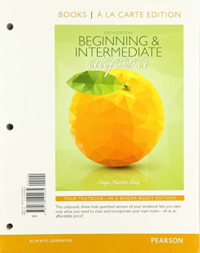 Book Beginning & Intermediate Algebra, Loose-Leaf Edition Plus MyLab Math with Pearson eText -- 18 Week Access Card Package free