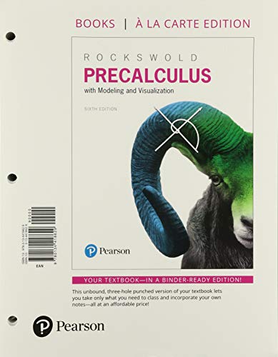 Book Precalculus with Modeling & Visualization, Loose-Leaf Edition Plus MyLab Math with Pearson eText -- 18 Week Access Card Package (6th Edition) free