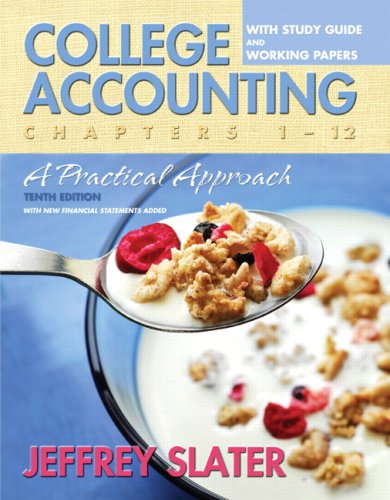 Book College Accounting: A Practical Approach Chapters 1-12 with Study Guide and Working Papers Value Pack (Includes Getting Started with Peach free