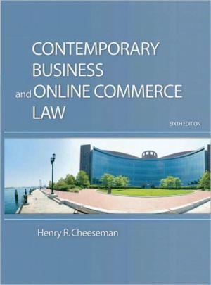 Book Contemporary Business and Online Commerce Law: Legals, Internet, Ethical, and Global Environments free