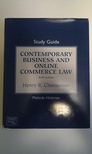 Book Study Guide for Contemporary Business and Online Commerce Law free