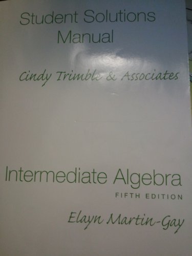 Book Intermediate Algebra: Student Solutions Manual - Component free