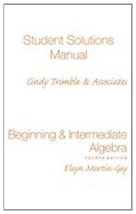Book Student Solutions Manual: Beginning and Intermediate Algebra 4th edition free