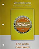 Book Worksheets for Classroom or Lab Practice for Introductory Algebra for College Students free