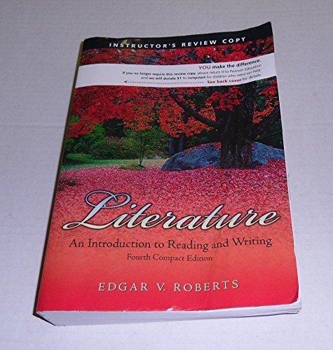 Book Literature: An Introduction To Reading And Writing free