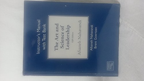 Book The Art and Science of Leadership: Instrucotr's Manual with Test Bank free