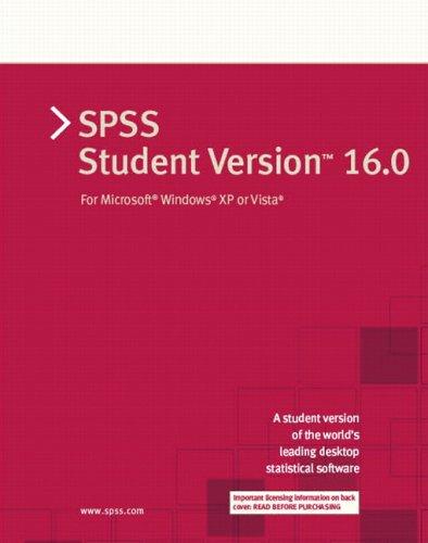 Book SPSS Student Version 16.0 for Microsoft Windows XP or Vista free