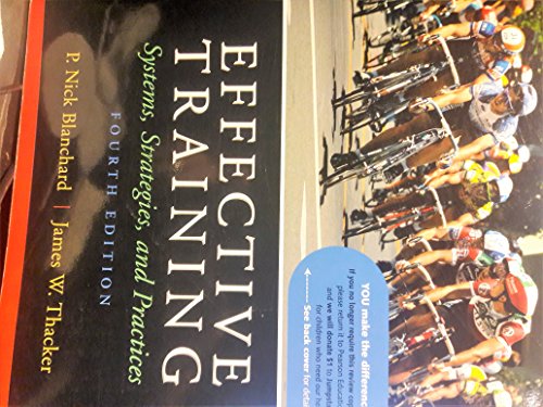 Book Effective Training. Systems Strategies and Practices free