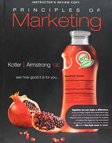 Book Principles of Marketing (Instructor's Review Copy) free