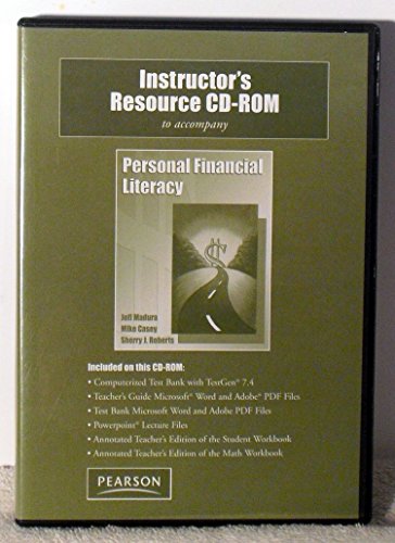 Book Instructor's Resource CD-ROM to accompany (Personal Financial Literacy) free