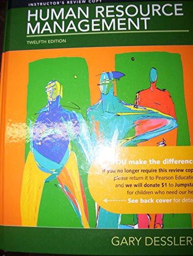 Book Human Resource Management, by Dessler, 12th Edition, US free