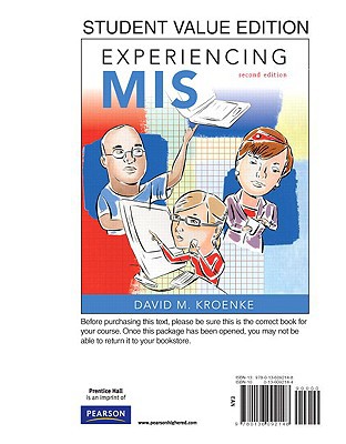 Book Experiencing MIS, Student Value Edition free