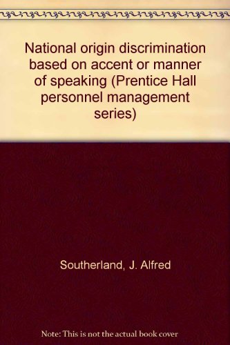Book National Origin Discrimination Based On Accent Or Manner Of Speaking free