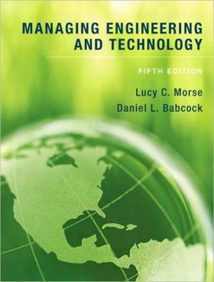 Book Managing Engineering and Technology (5th Edition) free