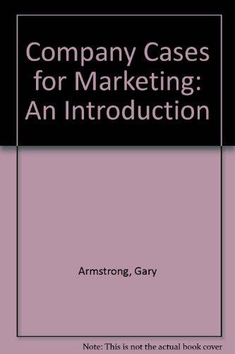 Book Company Cases for Marketing: An Introduction free
