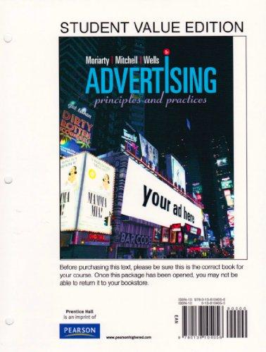Book Student Value Edition: Advertising Principles And Practices (8th Edition) free