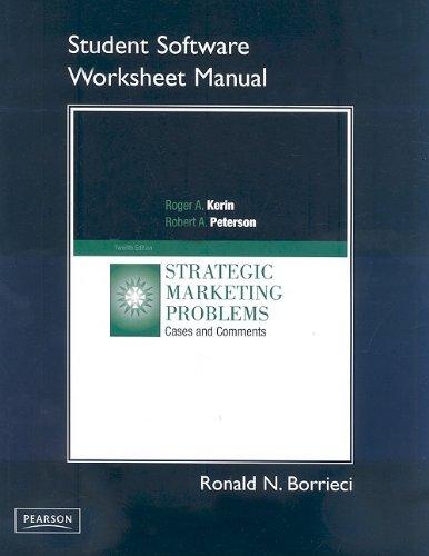 Book Student Workbook for Strategic Marketing Problems: Cases and Comments with CD-ROM free