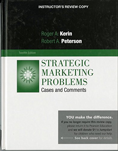 Book Strategic Marketing Problems, 12th Edition, Instructor's Copy free