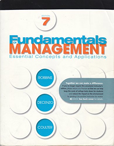 Book Fundamentals of Management - Essential Concepts and Applications - 7th (Instructor Edition) free