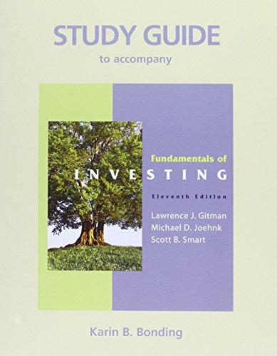 Book Study Guide for Fundamentals of Investing free